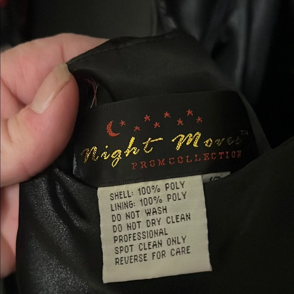 Night Moves Prom Collection Black Ruched Backless Gown - Picture 7 of 10